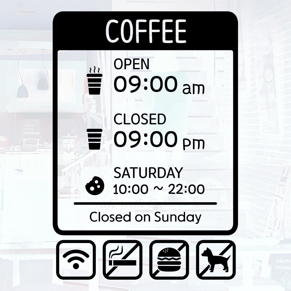 오픈클로즈_(OCS_070)카페 커피 메뉴판