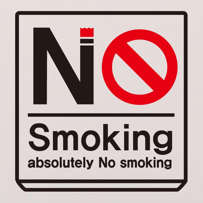 [SMP-057]금연스티커_심볼 네모 NO SMOKING ABSOLUTELY